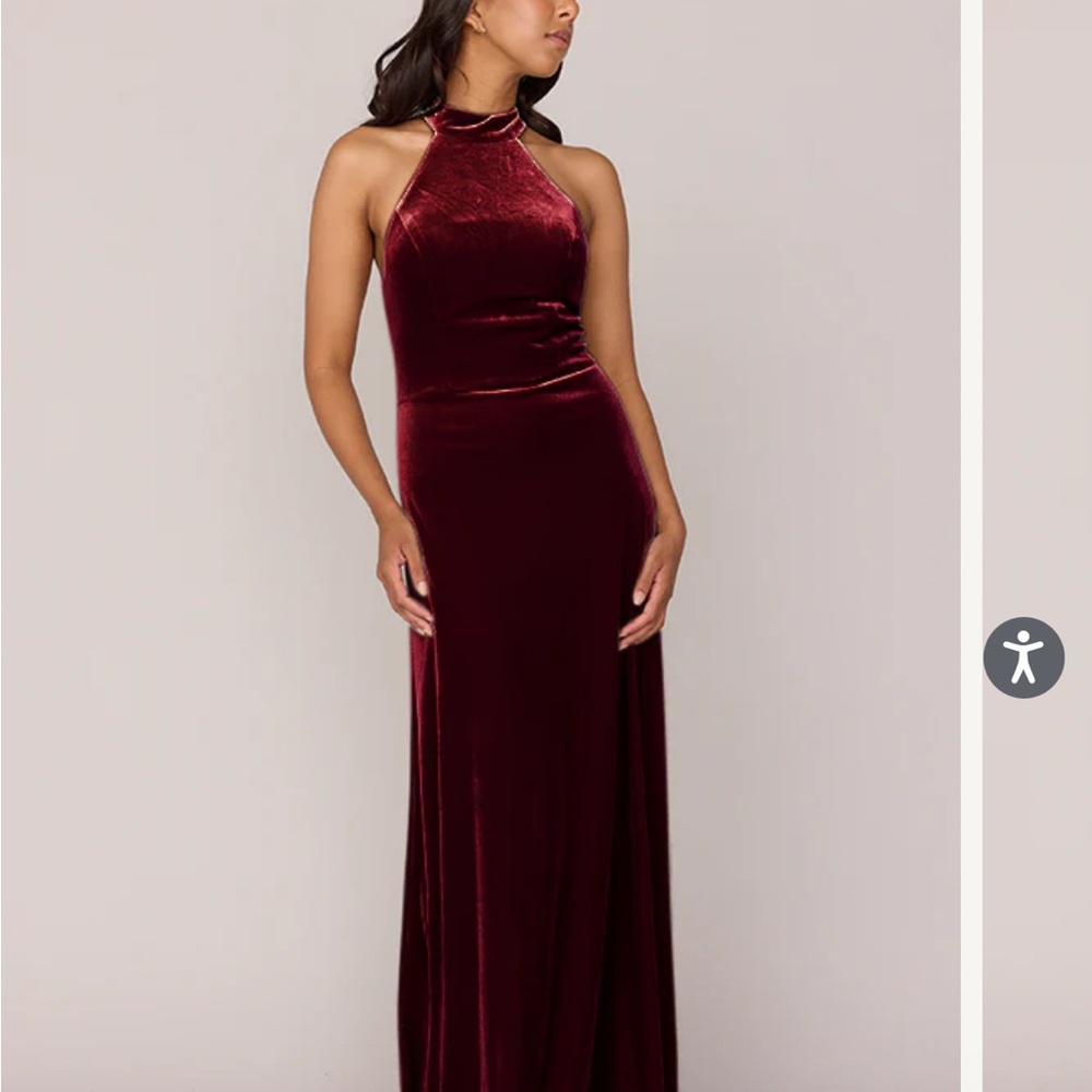 Revelry Tori velvet bridesmaids dress